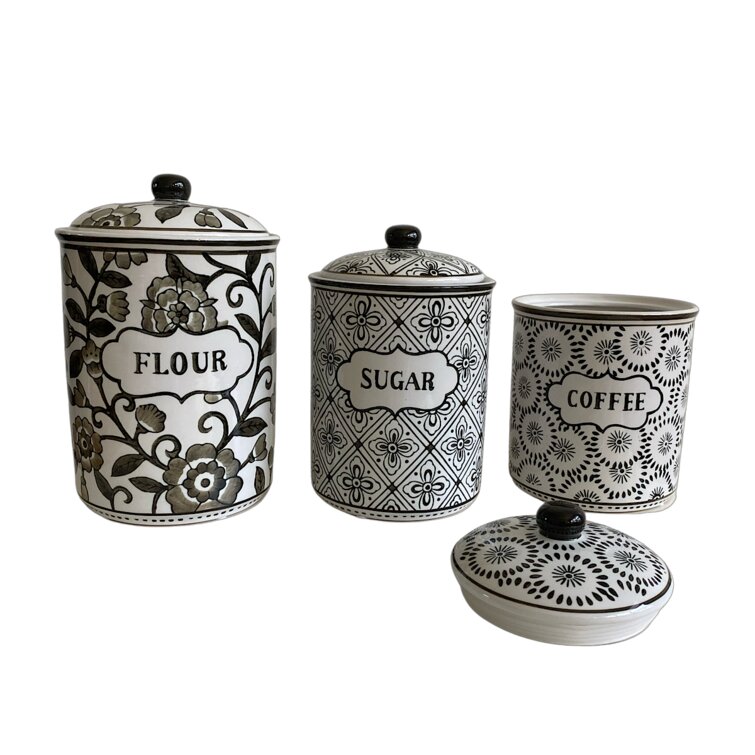 Canora Grey 3 Piece Kitchen Canister Set And Reviews Wayfair